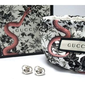 Gucci Lovely Heart Earrings Silver